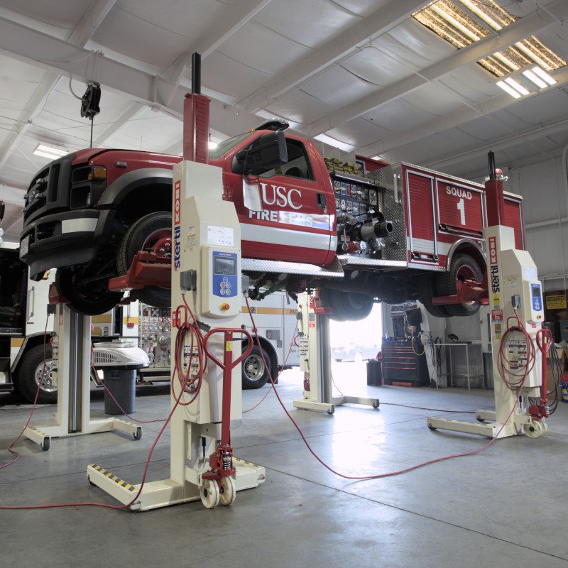 Two Pierce Mfg. engines on the scene of a residential fire